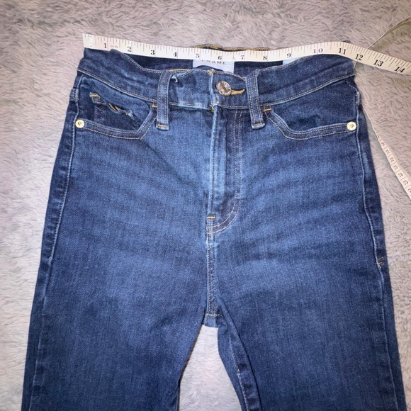 FRAME Jeans Women's 24 Le High Flare Fawcett Dark Wash High Rise Bootcut Denim - Picture 5 of 12